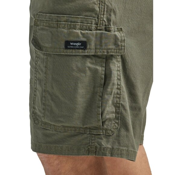 Wrangler Men's and Big Men's Stretch Cargo Shorts, Size 48, Relaxed Fit, Green - Picture 4 of 5